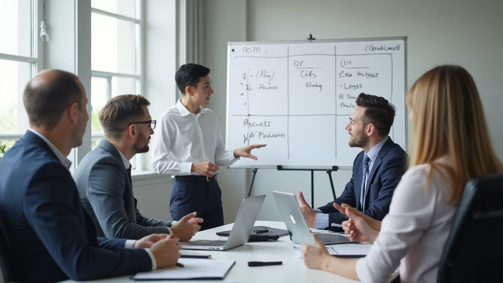 Профессиональное совещание команды по планированию проектов и приоритизации