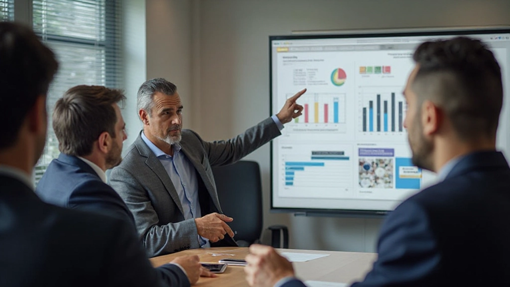 Профессиональное рабочее пространство с целевой аудиторией и сегментацией данных на экране компьютера