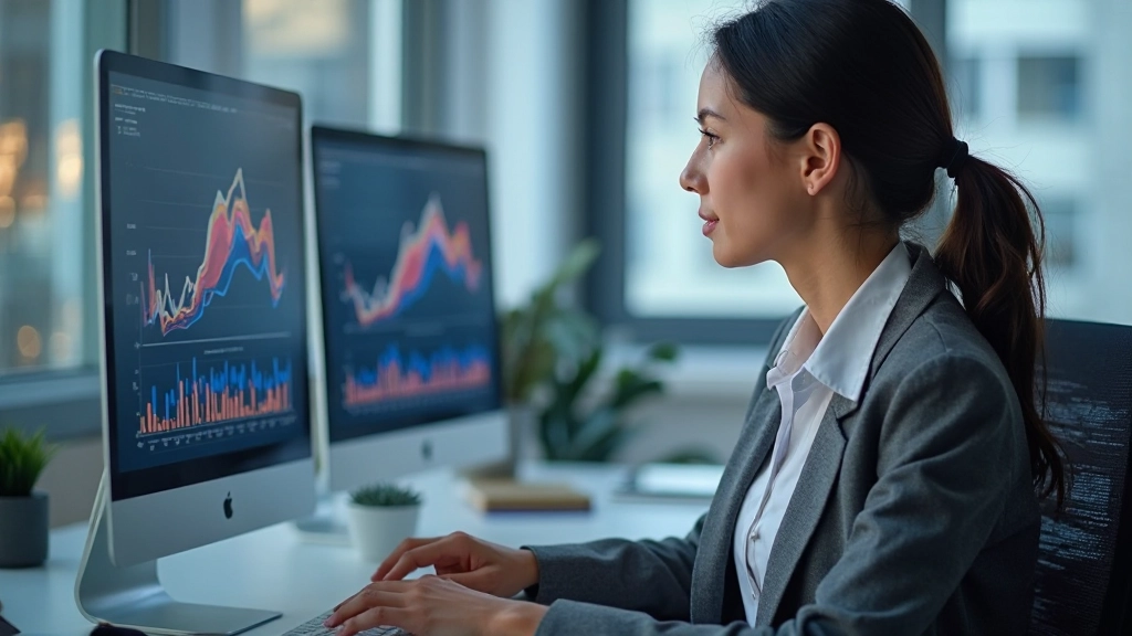 Аналитик изучает ключевые метрики рекламной кампании на графиках